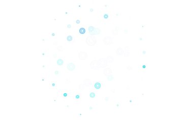 Çember şekilli açık mavi vektör düzeni. Bulanık dekoratif tasarım baloncuklu soyut tarzda. Fütürist reklamlar ve kitapçıklar için şablon.