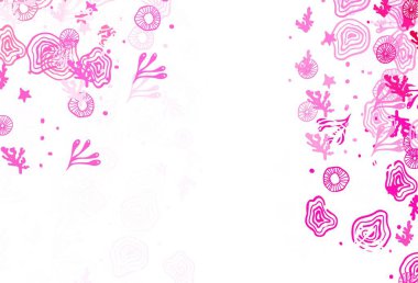 Kaotik şekilli açık pembe vektör şablonu. Soyut tarzda rengarenk gradyan şekilleri olan bir resim. Web siteniz için basit tasarım.