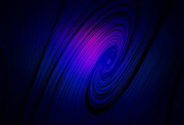 Dunkelrosa Blauer Vektorhintergrund Mit Geschwungenen Linien Glitzernde Abstrakte Illustration Mit — Stockvektor