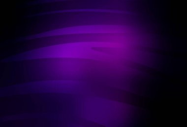 Eğri çizgileri olan koyu mor bir vektör şablonu. Kavisli çizgilerden oluşan parlak bir illüstrasyon. Tasarımınız için basit şablon.