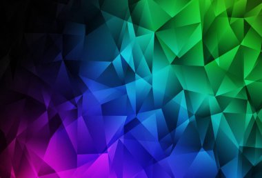 Karanlık Çokrenkli vektör çokgen arkaplan. Çokgen şekilli bir örnek. Arkaplanlarınız için desenli desen.