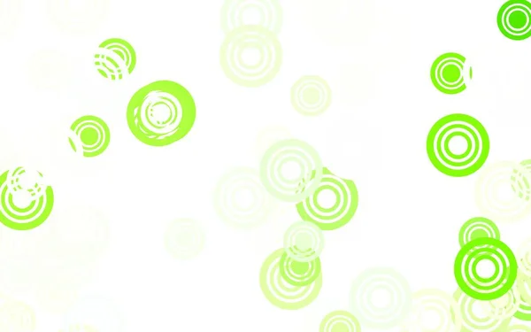 Hellgrünes Vektormuster Mit Kugeln Schöne Farbige Illustration Mit Verschwommenen Kreisen — Stockvektor