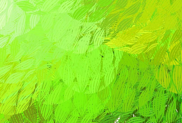 Verde Claro Fondo Vector Amarillo Con Formas Abstractas Diseño Decorativo — Archivo Imágenes Vectoriales