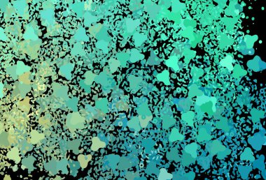 Kaotik şekilli koyu yeşil vektör şablonu. Renkli rastgele şekillerle modern soyut illüstrasyon. Web siteniz için basit tasarım.