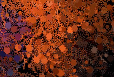 Soyut şekilli koyu turuncu vektör dokusu. Soyut tarzda rengarenk gradyan şekilleri olan bir resim. İşiniz için en iyi akıllı tasarım.