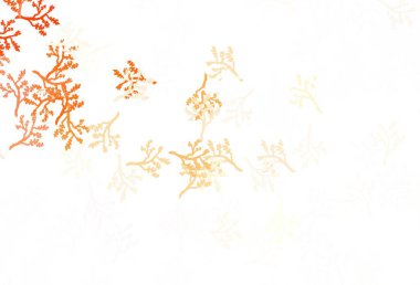 Açık Kırmızı Vektör Sakura ile doğal sanat çalışması. Yapraklı soyut illüstrasyon, karalama tarzı dallar. Web sitesi yöneticileri ve tasarımları için desen.