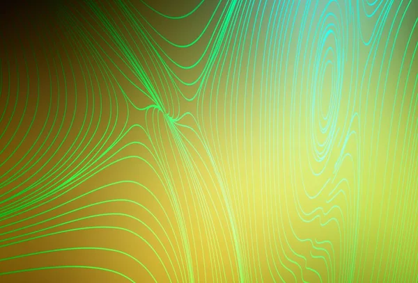 Темно Зеленый Желтый Векторный Отскок Изогнутыми Линиями Современная Абстрактная Градиентная — стоковый вектор