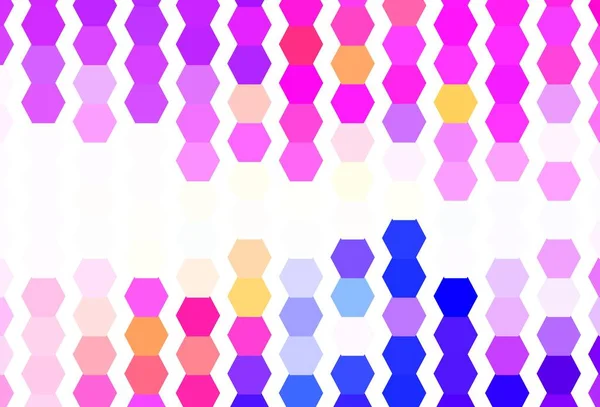 Textura Vectorial Multicolor Claro Con Hexágonos Colores Ilustración Abstracta Brillante — Archivo Imágenes Vectoriales