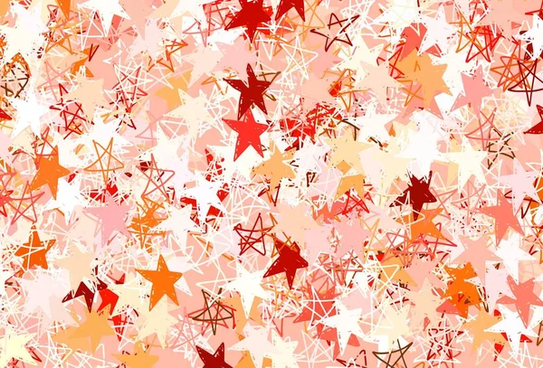 Modelo Vetor Rosa Claro Com Estrelas Céu Estrelas Fundo Abstrato — Vetor de Stock