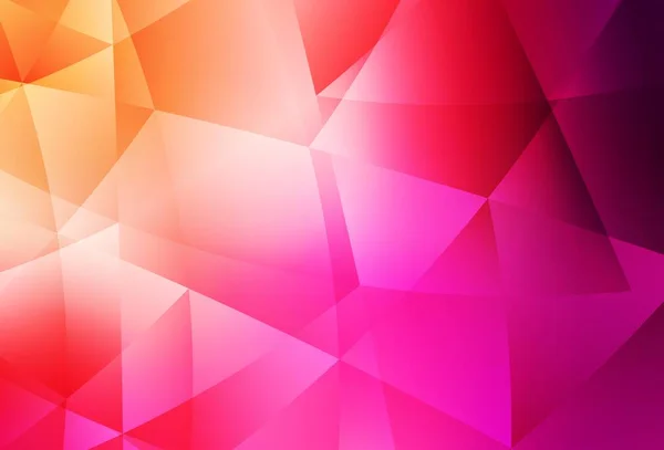 Світло Рожевий Жовтий Векторний Багатокутник Абстрактний Фон Блискуча Абстрактна Ілюстрація — стоковий вектор