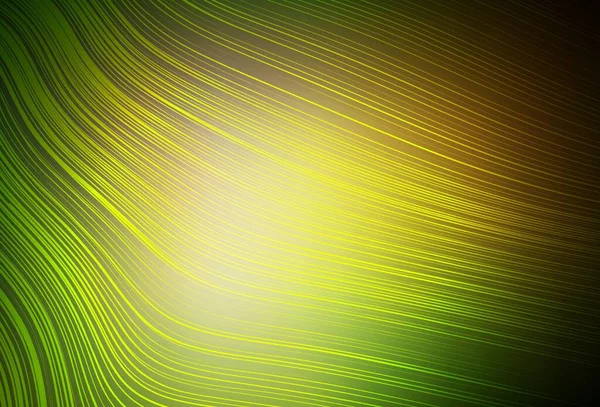 Dunkelgrüner Gelber Vektor Verschwommenes Muster Abstrakte Farbenfrohe Illustration Mit Farbverlauf — Stockvektor
