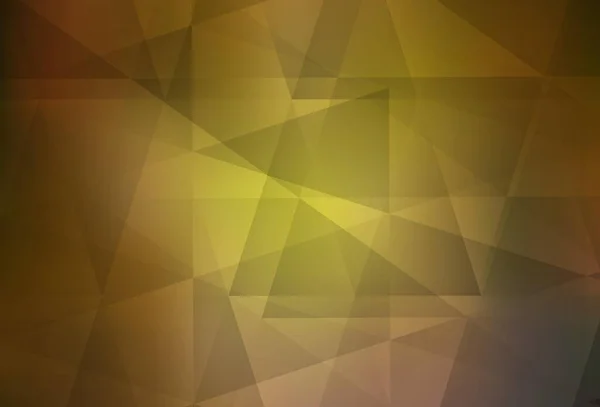 Tmavě Zelená Žlutá Vektorová Mozaika Elegantní Světlá Polygonální Ilustrace Gradientem — Stockový vektor