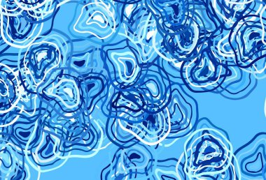 Açık mavi çizgili vektör arkaplanı. Soyut ve gradyan renkte renkli çizimler. Markan için yeni kompozisyon.