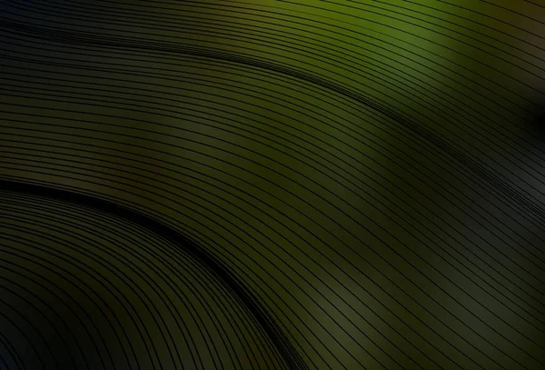 Vert Foncé Motif Vectoriel Jaune Avec Des Lignes Illustration Colorée — Image vectorielle