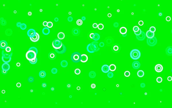 Fondo Vectorial Verde Claro Con Burbujas Ilustración Abstracta Moderna Con — Vector de stock