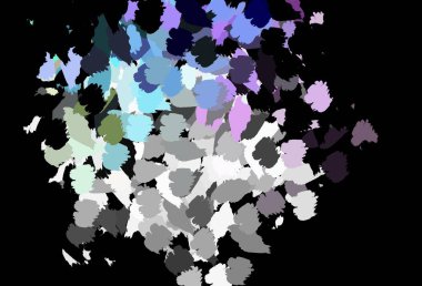 Soyut şekilli koyu renkli vektör dokusu. Soyut tarzda rengarenk gradyan şekilleri olan bir resim. İşiniz için en iyi akıllı tasarım.