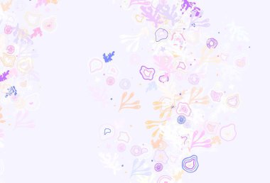 Açık mavi, kaotik şekilli kırmızı vektör şablonu. Renkli rastgele şekillerle modern soyut illüstrasyon. İşiniz için en iyi akıllı tasarım.