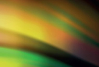 Koyu yeşil, sarı vektör bulanık arkaplan. Renkli soyut çizimler ve gradyan. İş tasarımınız için yeni biçim.