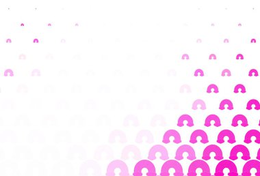 Gökkuşağı ve bulutlu açık pembe vektör dokusu. Gökkuşağı ve bulut şekilli dekoratif çizimler. En iyi tasarım mutlu olaylar.