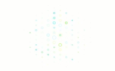 Açık yeşil, daireli kırmızı vektör şablonu. Doğa tarzında renkli baloncuklu soyut illüstrasyon. Fütürist reklamlar ve kitapçıklar için şablon.