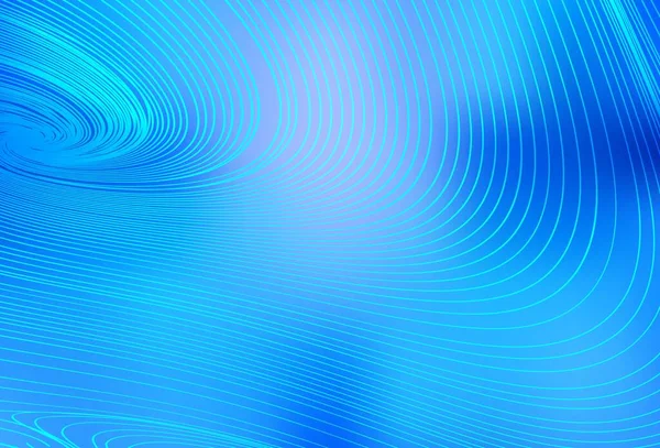 Modèle Vectoriel Bleu Clair Avec Lignes Courbes Illustration Colorée Brillante — Image vectorielle