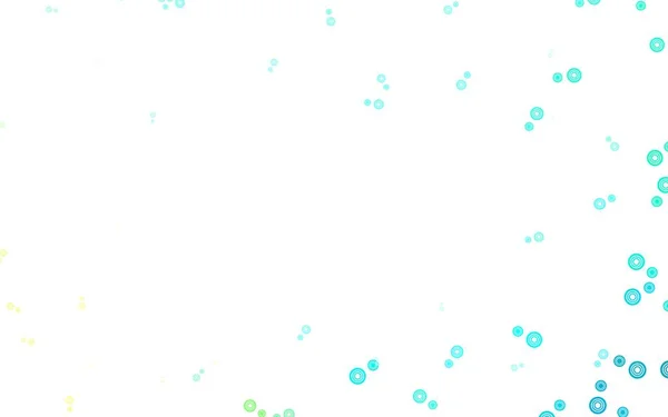 Layout Vettoriale Verde Chiaro Con Forme Circolari Illustrazione Astratta Glitter — Vettoriale Stock