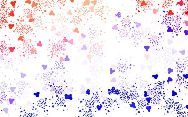 Soyut şekilli açık mor vektör arkaplanı. Rastgele şekillerle soyut tarzda dekoratif tasarım. Duvar kağıtları için zarif tasarım.