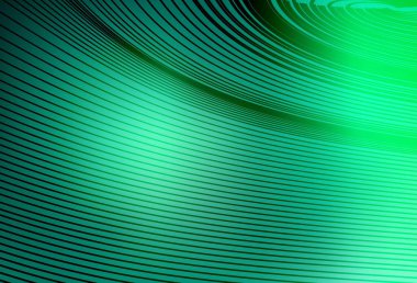 Bükülmüş çizgileri olan açık yeşil vektör dokusu. Değişken çizgileri olan renkli geometrik örnek. Tasarımınız için desen.