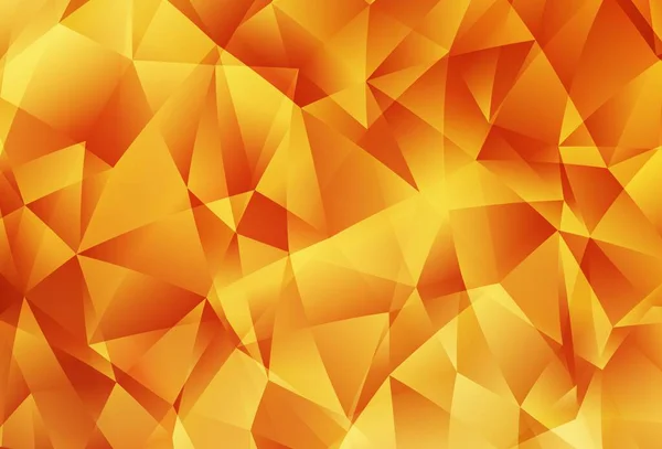 Light Orange Vektor Polygon Abstrakten Hintergrund Bunte Illustration Polygonalen Stil — Stockvektor