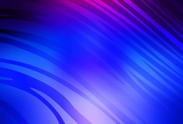 Dunkelrosa Blauer Vektorhintergrund Mit Geschwungenen Linien Eine Völlig Neue Farbenfrohe — Stockvektor