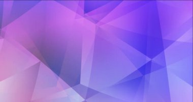 Açık pembe, mavi çokgen soyut görüntüler 4K döngüsü.