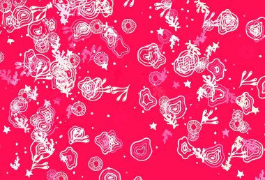 Rastgele şekilli açık kırmızı vektör deseni. Rastgele şekillerle soyut tarzda dekoratif tasarım. İşiniz için en iyi akıllı tasarım.