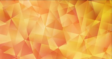 4K açık turuncu çokgen soyut görüntü döngüsü.