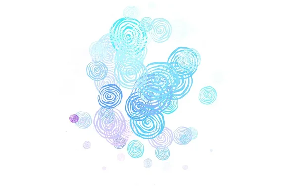 Modèle Doodle Vectoriel Multicolore Clair Avec Des Roses Fleurs Croquantes — Image vectorielle