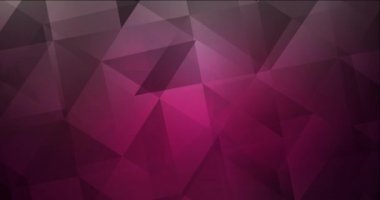 4K koyu pembe çokgen soyut animasyon döngüsü.