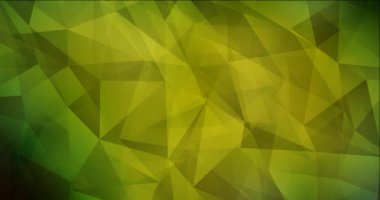 4K koyu yeşil, sarı çokgen video örneği.