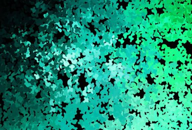 Rastgele şekilli koyu yeşil vektör deseni. Renkli rastgele şekillerle modern soyut illüstrasyon. Kartvizitiniz için modern tasarım.