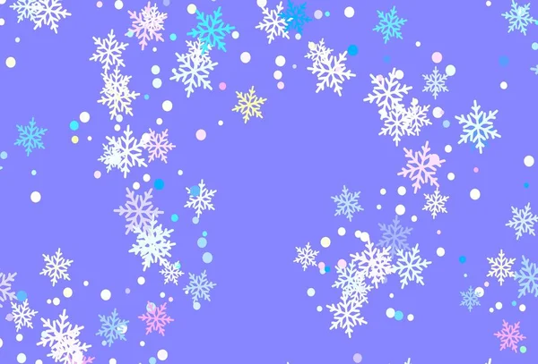 Легкий Многоцветный Векторный Шаблон Льдом Снежинки Современная Геометрическая Абстрактная Иллюстрация — стоковый вектор
