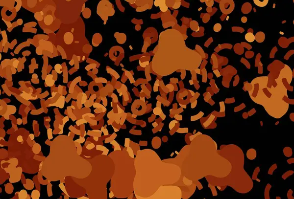 Patrón Vectorial Naranja Oscuro Con Formas Aleatorias Ilustración Con Formas — Vector de stock