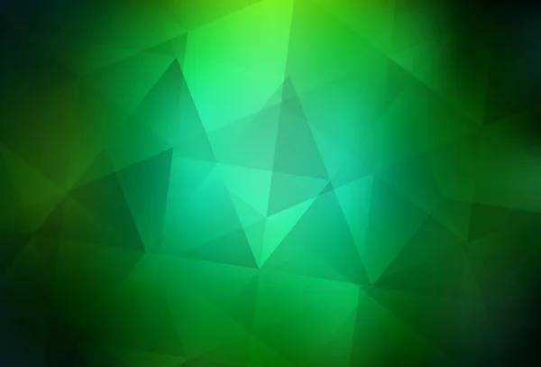 Fondo Abstracto Polígono Vector Verde Oscuro Ilustración Geométrica Creativa Estilo — Archivo Imágenes Vectoriales