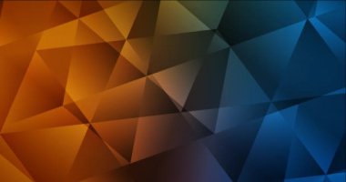 4K çokgen şekilli koyu mavi, sarı video döngüsü.