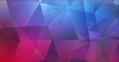 4K döngü açık mavi, çokgen malzemeli kırmızı video.