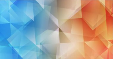 4K açık mavi, sarı çokgen akış videosu.