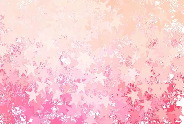 Modèle Vectoriel Rose Clair Avec Étoiles Ciel Illustration Abstraite Géométrique — Image vectorielle