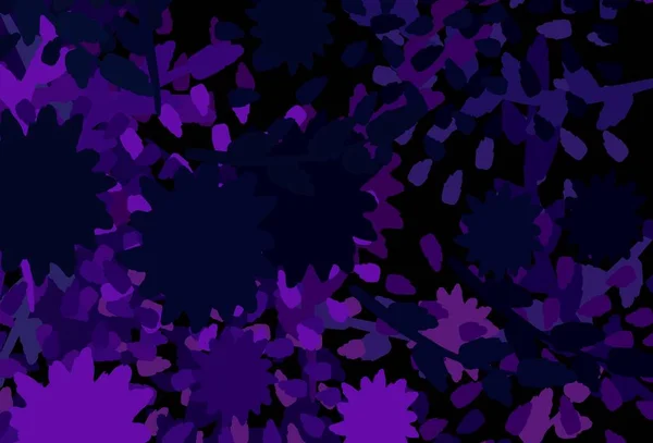 Fundo Vetor Roxo Escuro Com Formas Abstratas Ilustração Colorida Simples — Vetor de Stock