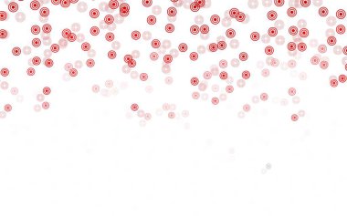 Çember şekilli açık pembe vektör düzeni. Parlak renkli soyut çemberlerin olduğu bir resim. Marka kitabınız için yeni şablon.