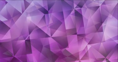 4K döngü açık mor, pembe çokgen soyut animasyon.