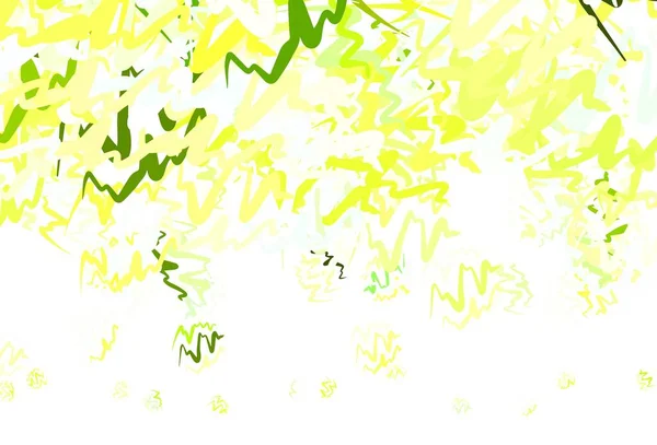 Hellgrüner Gelber Vektorhintergrund Mit Linien Eine Elegante Helle Illustration Mit — Stockvektor