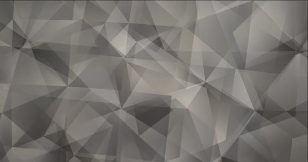 Vídeo cinza claro em loop 4K com materiais poligonais. — Vídeo de Stock