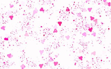 Soyut şekilli açık pembe vektör arkaplanı. Modern tarzda değişen renkli kaotik formlar. Duvar kağıtları için zarif tasarım.